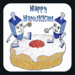 Pegatina Cuadrada Judaica Happy Hanukkah Dancing Dreidels Doughnut<br><div class="desc">Está viendo la colección Lee Hiller Designs of Home and Office Decor, Apparel, Gifts and Collectibles. Los diseños incluyen la fotografía Lee Hiller y la colección de arte digital de medios mixtos. Puedes ver su fotografía de la naturaleza en http://HikeOurPlanet.com/ y seguir su blog de senderismo dentro del Parque Nacional...</div>