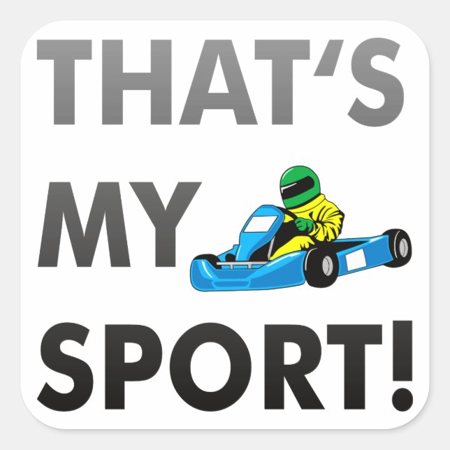 Pegatina Cuadrada juega a las cartas cart/go - that's my sport (Anverso)