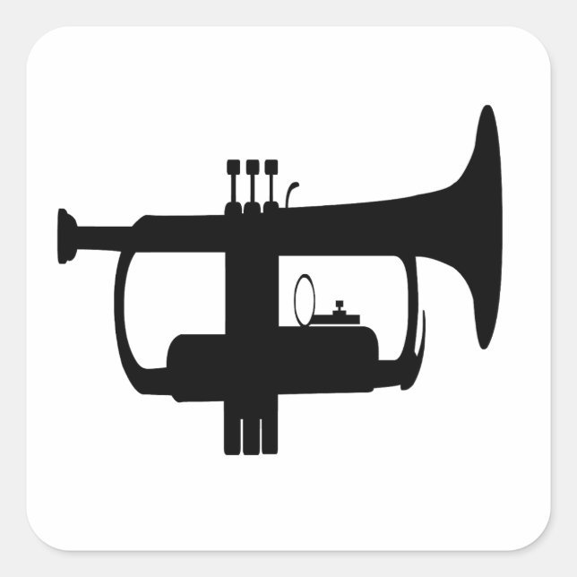 Pegatina Cuadrada Juego al tuba metalizado pesado (Anverso)