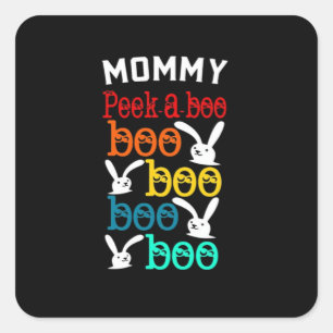 Pegatina Cuadrada Juego Bunny Peekaboo Para Niños Adultos De Novedad