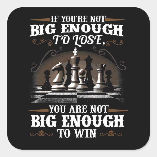 Pegatina Cuadrada Juego de ajedrez (Anverso)