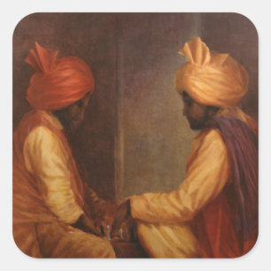 Pegatina Cuadrada Juego de ajedrez