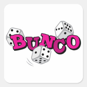 Pegatina Cuadrada Juego de dados Bunco