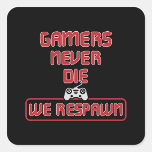 Pegatina Cuadrada Juego de juegos Gamer consola de videojuegos Idea 
