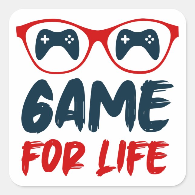 Pegatina Cuadrada Juego para juegos de vida (Anverso)