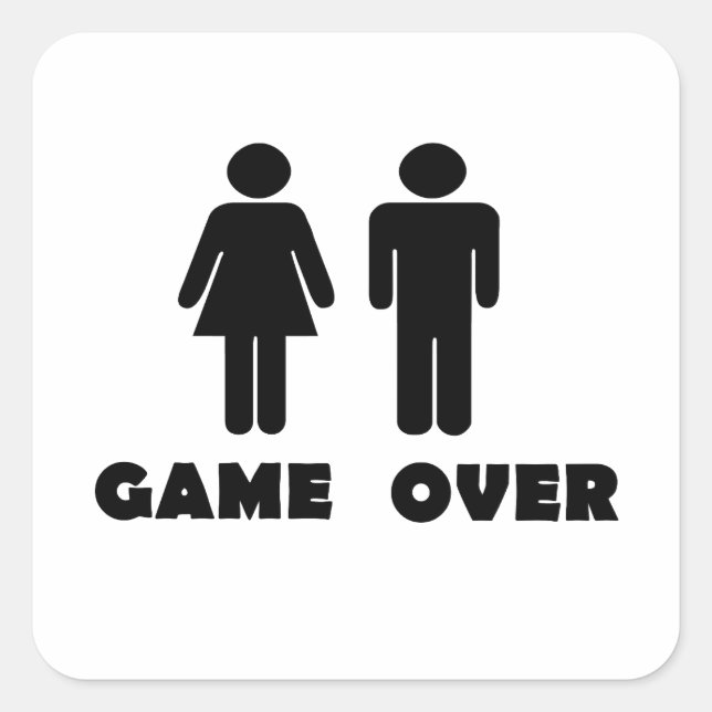 Pegatina Cuadrada Juego terminado (Anverso)