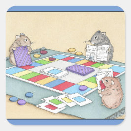 Pegatina Cuadrada Juegos de Hamster