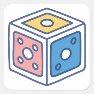 Pegatina Cuadrada juegos de mesa