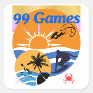 Pegatina Cuadrada Juegos De Verano De 99