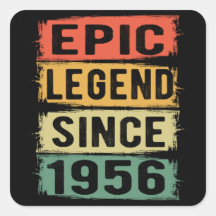 Pegatina Cuadrada Jueves 1956 Leyenda épica 69 cumpleaños