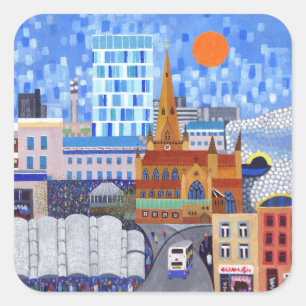 Pegatina Cuadrada Jueves de la plaza de toros 2012