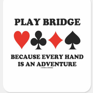 Pegatina Cuadrada Jugar Puente Porque Cada Mano Es Una Aventura
