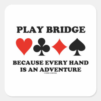 Pegatina Cuadrada Jugar Puente Porque Cada Mano Es Una Aventura