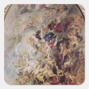Pegatina Cuadrada Juicio pasado de Small, c.1620