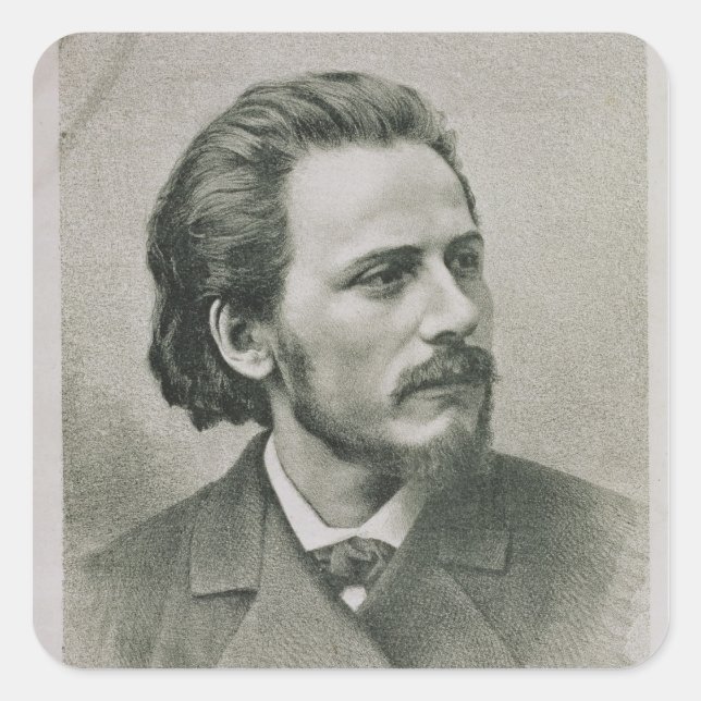 Pegatina Cuadrada Jules Emile Massenet (Anverso)