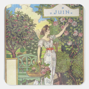 Pegatina Cuadrada Junio