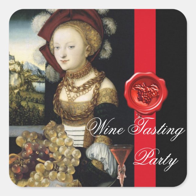 PEGATINA CUADRADA JUNTA DE CERRADURA DE VINEYARD ANTIGUA DE VINEYARD (Anverso)