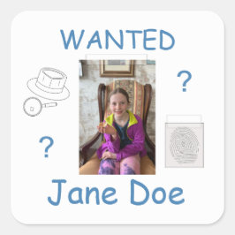 Pegatina Cuadrada Junta para la resolución de crímenes misteriosos