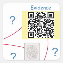 Pegatina Cuadrada Junta para la resolución de crímenes misteriosos