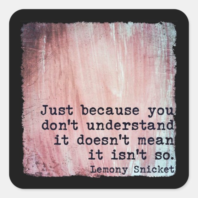 PEGATINA CUADRADA JUST BECAUSE STICKER (Anverso)