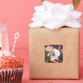 Pegatina Cuadrada Just Saying "Hi" 