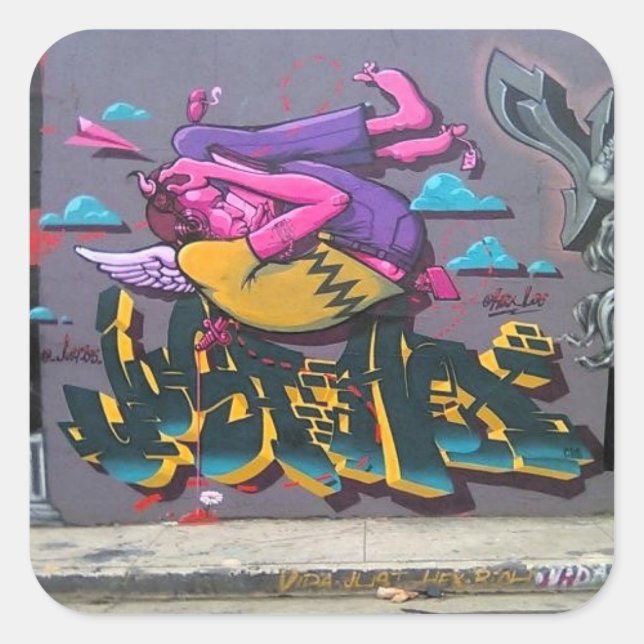 Pegatina Cuadrada justamente (Anverso)