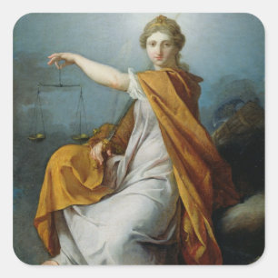 Pegatina Cuadrada Justicia
