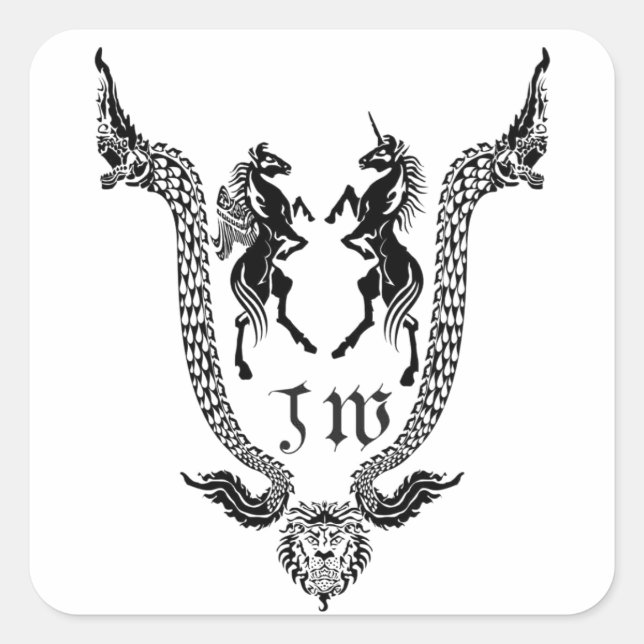 Pegatina Cuadrada JW Thailand Buddha (Anverso)