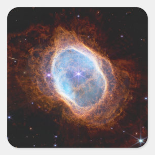 Pegatina Cuadrada JWST James Webb Telescope Southern Ring Nebula