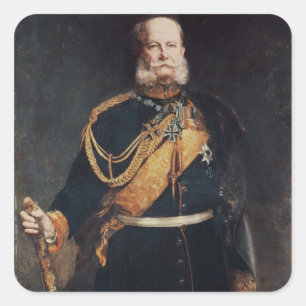 Pegatina Cuadrada Kaiser Wilhelm I