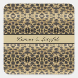 Pegatina Cuadrada KaleidoCheetah, personalizado