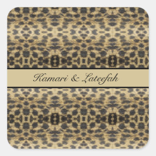 Pegatina Cuadrada KaleidoCheetah, personalizado
