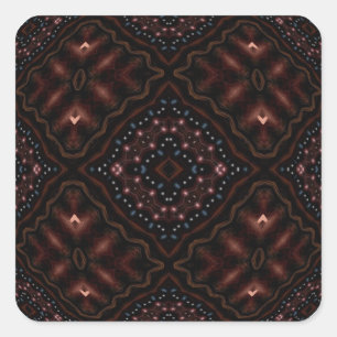 Pegatina Cuadrada Kaleidoscope Mandala