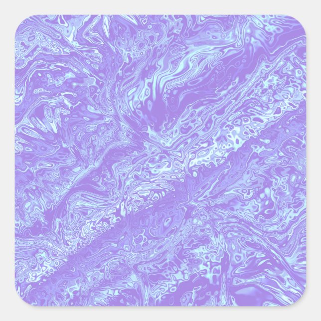 Pegatina Cuadrada Kaliverse Fluido Fractal #01 (Anverso)