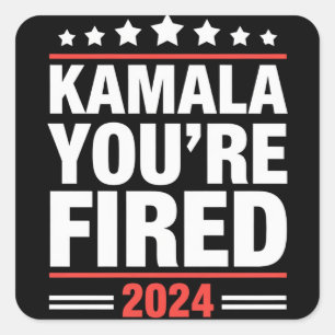 Pegatina Cuadrada Kamala Fuera Kamala Harris 2024