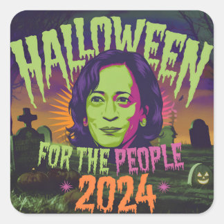 Pegatina Cuadrada Kamala Halloween Pegatina: Nuevo modelo festivo
