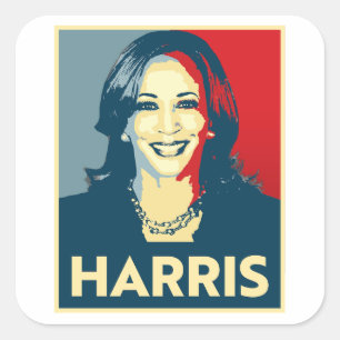 Pegatina Cuadrada Kamala Harris