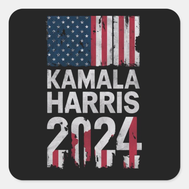 PEGATINA CUADRADA KAMALA HARRIS 2024 (Anverso)