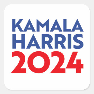 Pegatina Cuadrada Kamala Harris 2024