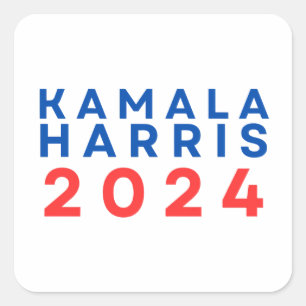 Pegatina Cuadrada Kamala Harris 2024 Pegatinas de las elecciones pre