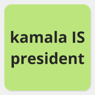 Pegatina Cuadrada Kamala Harris es la elección del presidente 2024