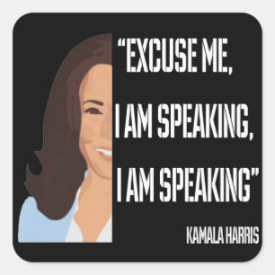 Pegatina Cuadrada Kamala Harris Estoy hablando