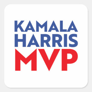 Pegatina Cuadrada Kamala Harris MVP 2024