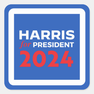 Pegatina Cuadrada Kamala Harris por el presidente