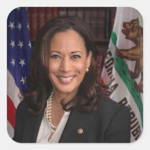 Pegatina Cuadrada Kamala Harris Vicepresidente de los Estados Unidos