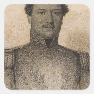 Pegatina Cuadrada Kamehameha, Hawaii