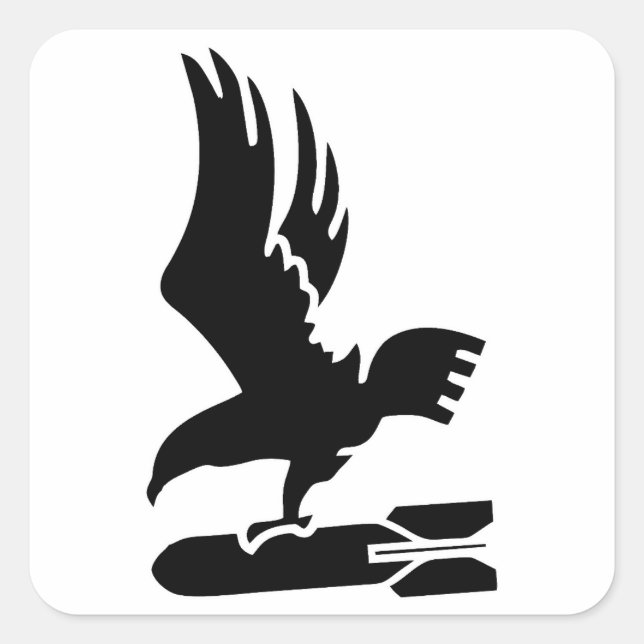 Pegatina Cuadrada Kampfgeschwader 2 (1./KG 2) Insignia (Anverso)