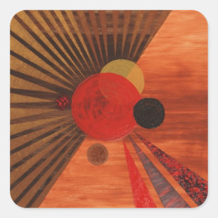 Pegatina Cuadrada Kandinsky Arte abstracto