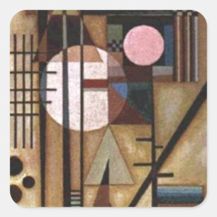 Pegatina Cuadrada Kandinsky Construcción Suavizada