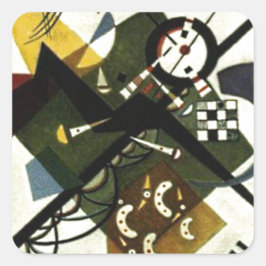 Pegatina Cuadrada Kandinsky En White II